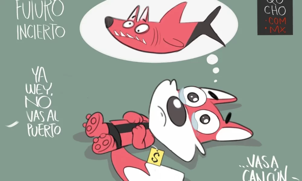 Cartón de Qucho sobre el Atlas, Zorry está preocupado