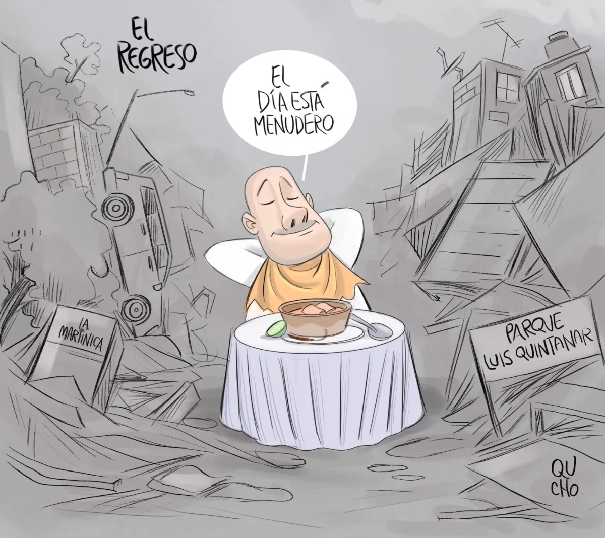 Cartón de Qucho sobre Alfaro