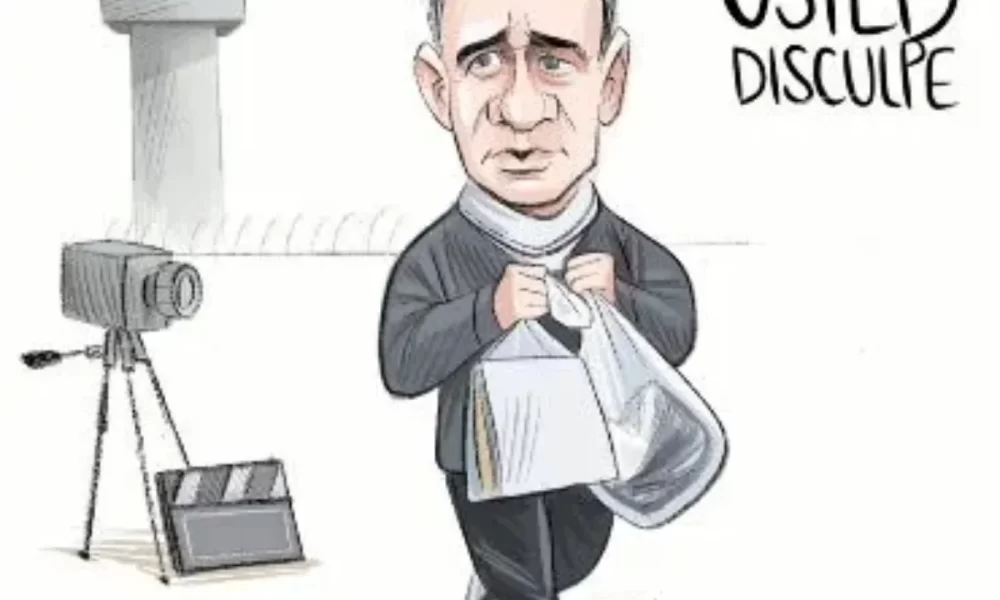 Cartón de Qucho sobre Israel Vallarta