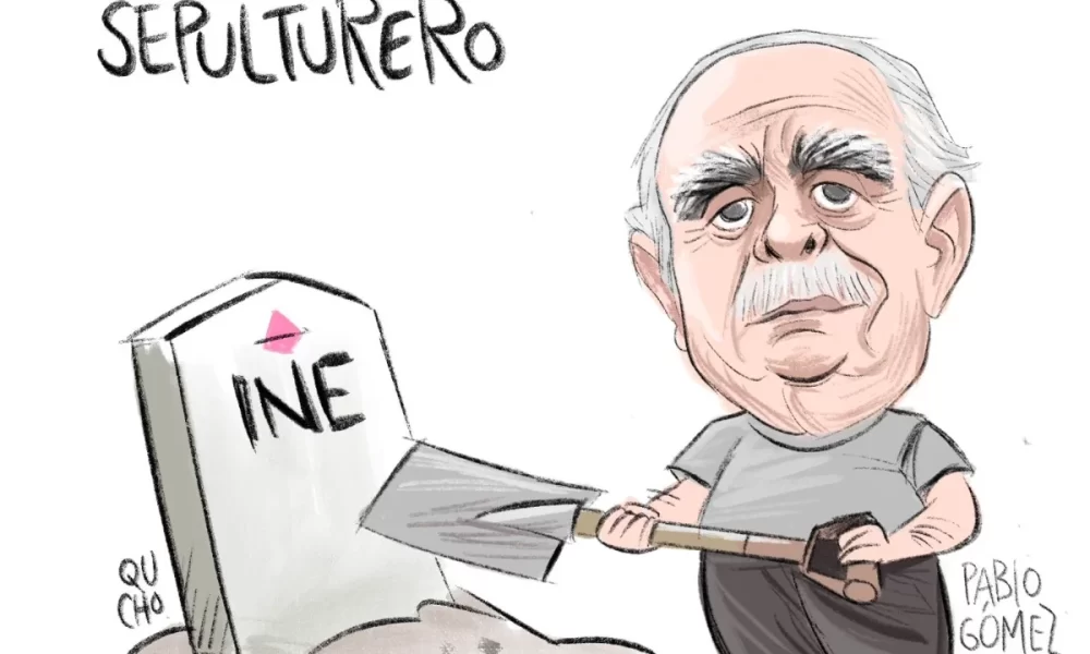 Cartón de Qucho sobre Pablo Gómez