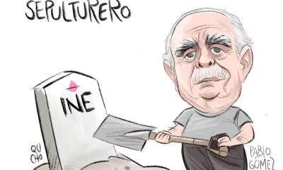 Cartón de Qucho sobre Pablo Gómez