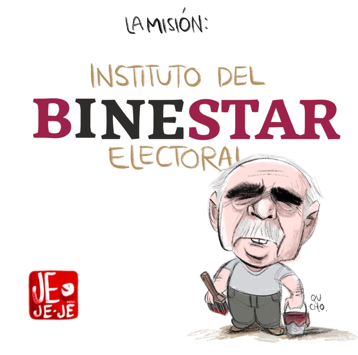 Cartón de Qucho sobre Pablo Gómez