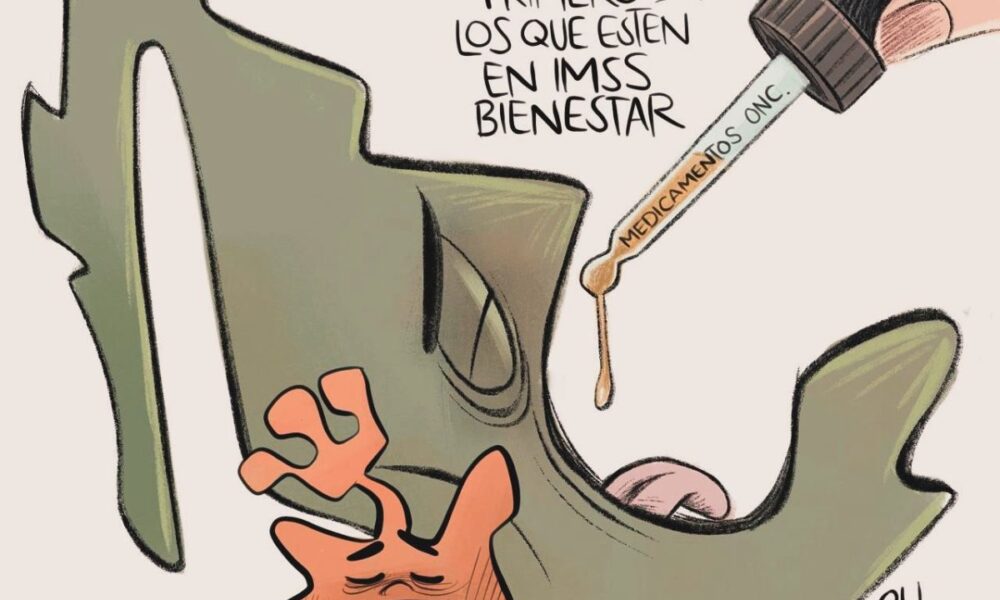 Cartón de Qucho Moreno sobre abasto de medicamentos