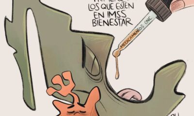 Cartón de Qucho Moreno sobre abasto de medicamentos