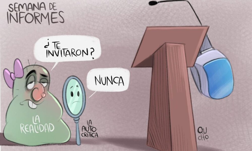 Cartón de Qucho sobre los informes