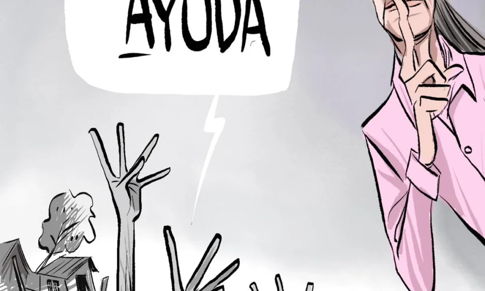 Cartón de Qucho Monero sobre las inundaciones