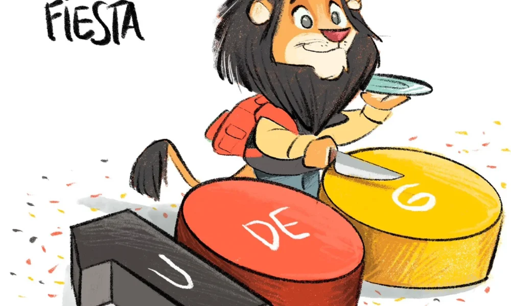 Cartón de Qucho Monero sobre los 100 años de la UdeG