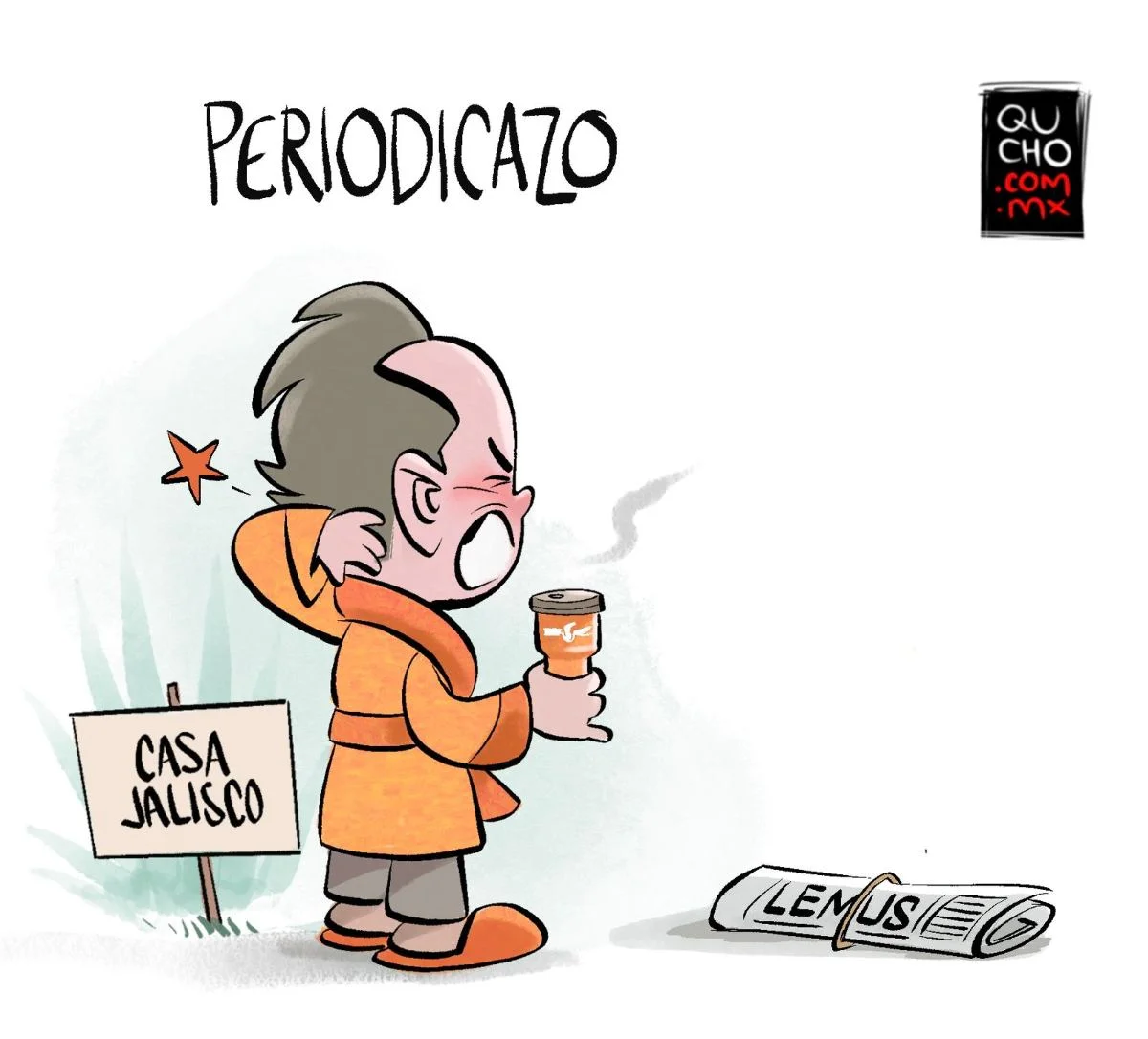 Cartón de Qucho Monero sobre Pablo Lemus