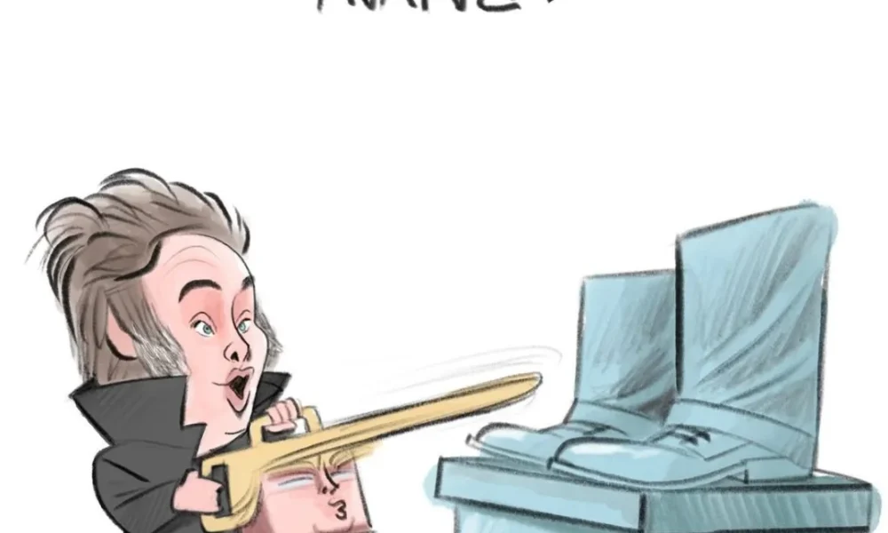 Cartón de Qucho sobre Milei