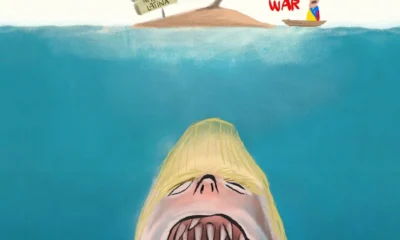 Cartón de Qucho Monero sobre las amenazas de Estados Unidos a Venezuela