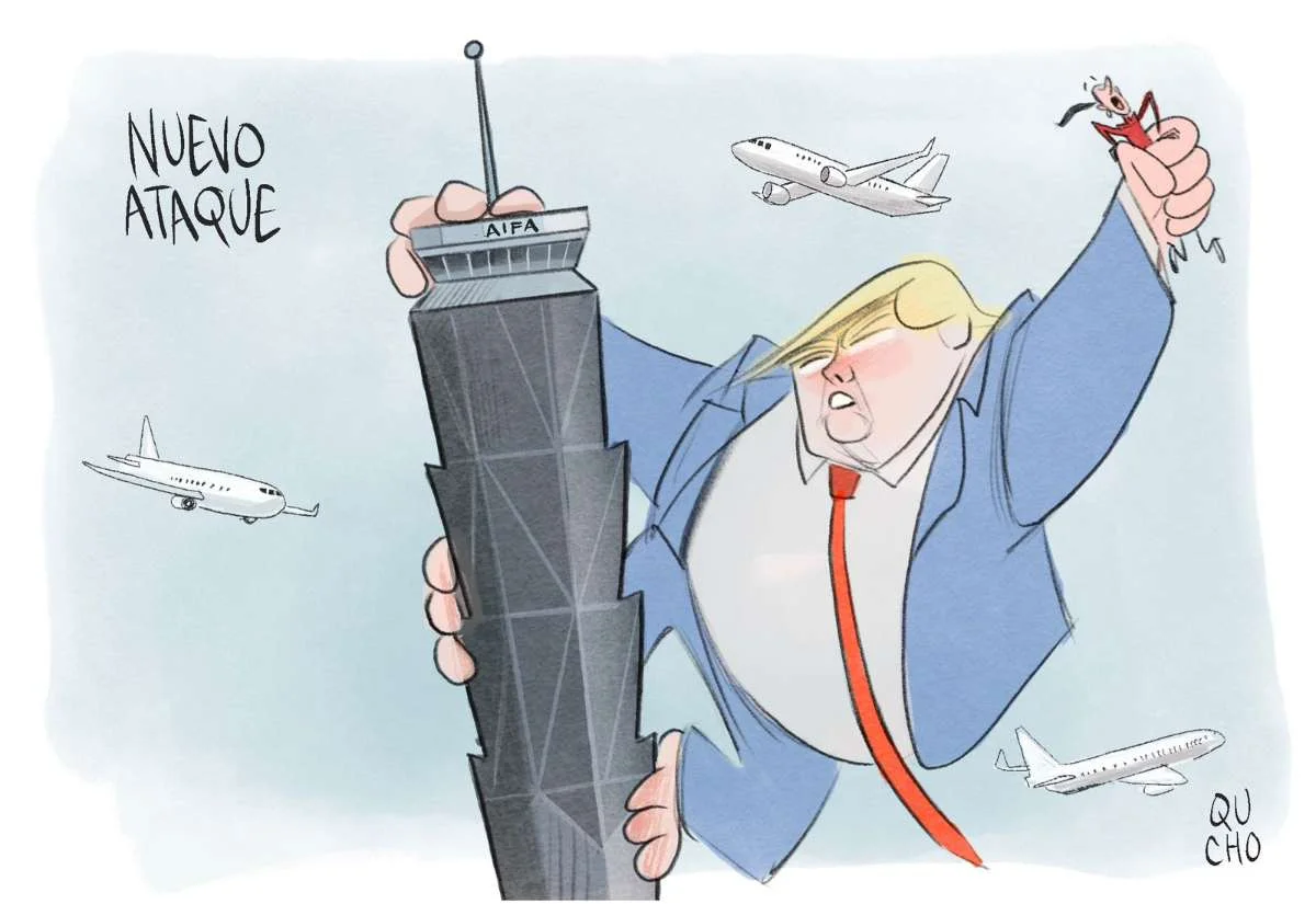 Cartón de Qucho Monero sobre Donald Trump