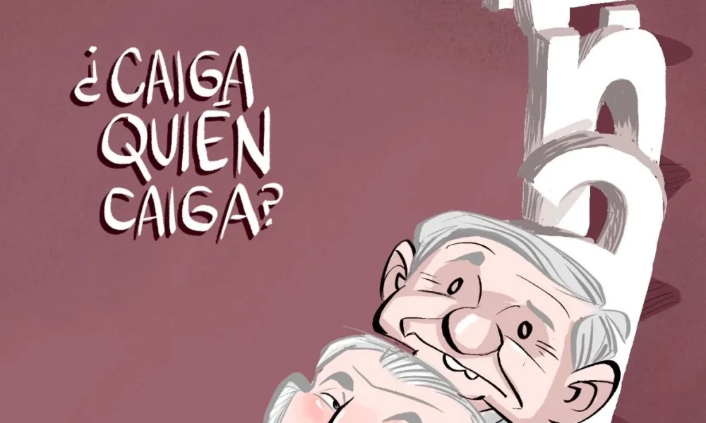 Cartón de Qucho sobre Adán Augusto