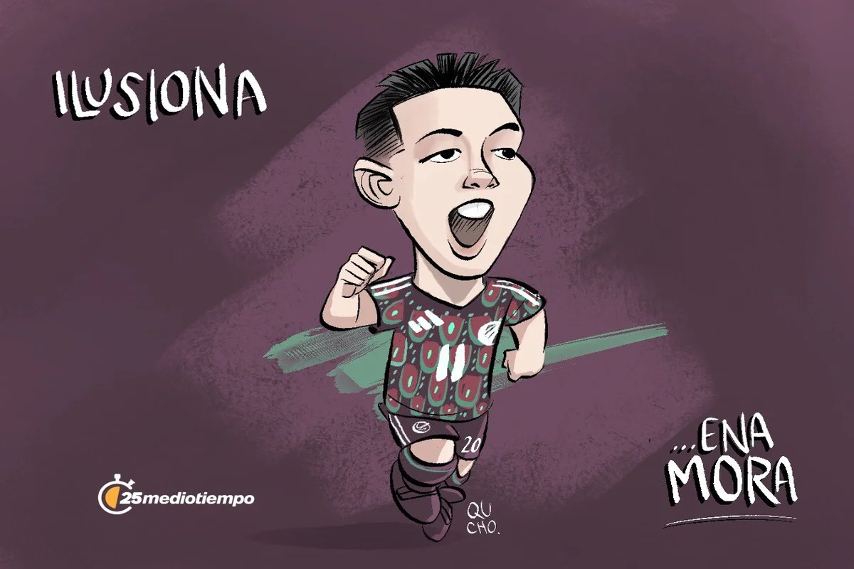 Cartón de Qucho Monero sobre Mora