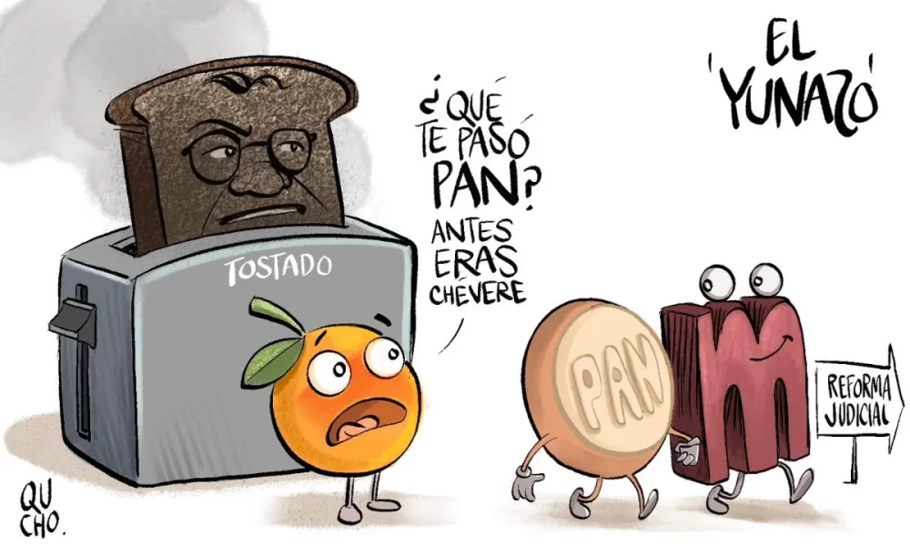 Cartón de Qucho Monero sobre la reforma Judicial en Jalisco