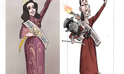 Cartón de Qucho sobre la polémica de Miss Universo