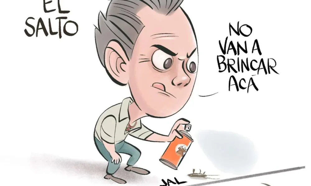 Cartón de Qucho sobre Pablo Lemus