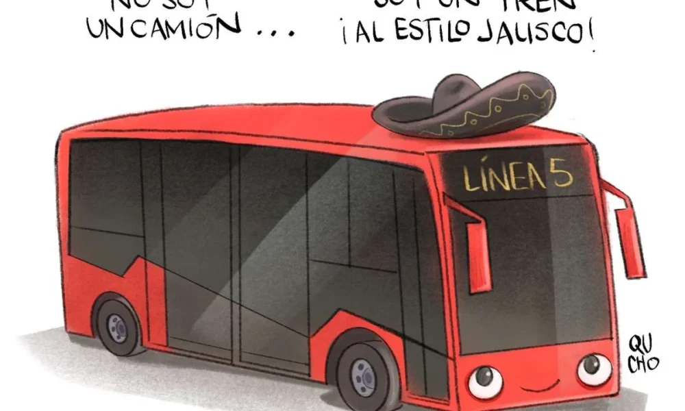 Carton de Qucho sobre la Línea 5