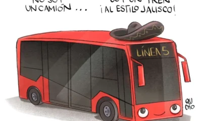 Carton de Qucho sobre la Línea 5
