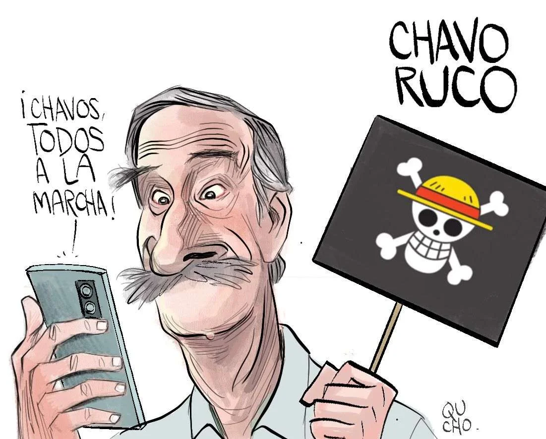 Cartón de Qucho Monero sobre Fox