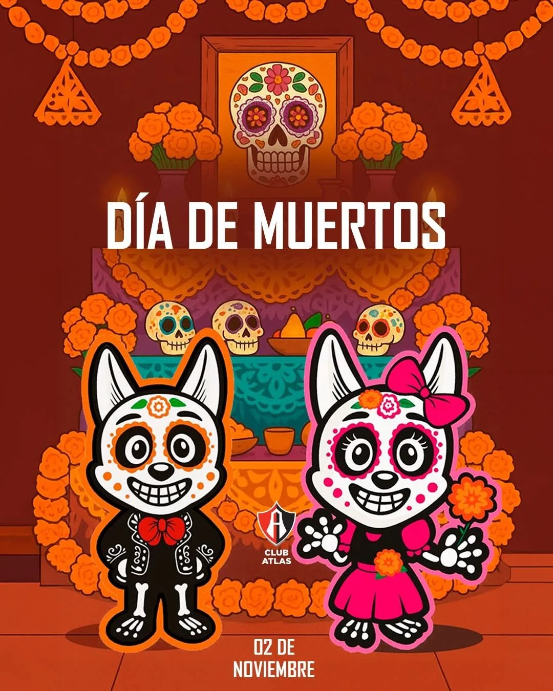 Cartón de Qucho Día de Muerto