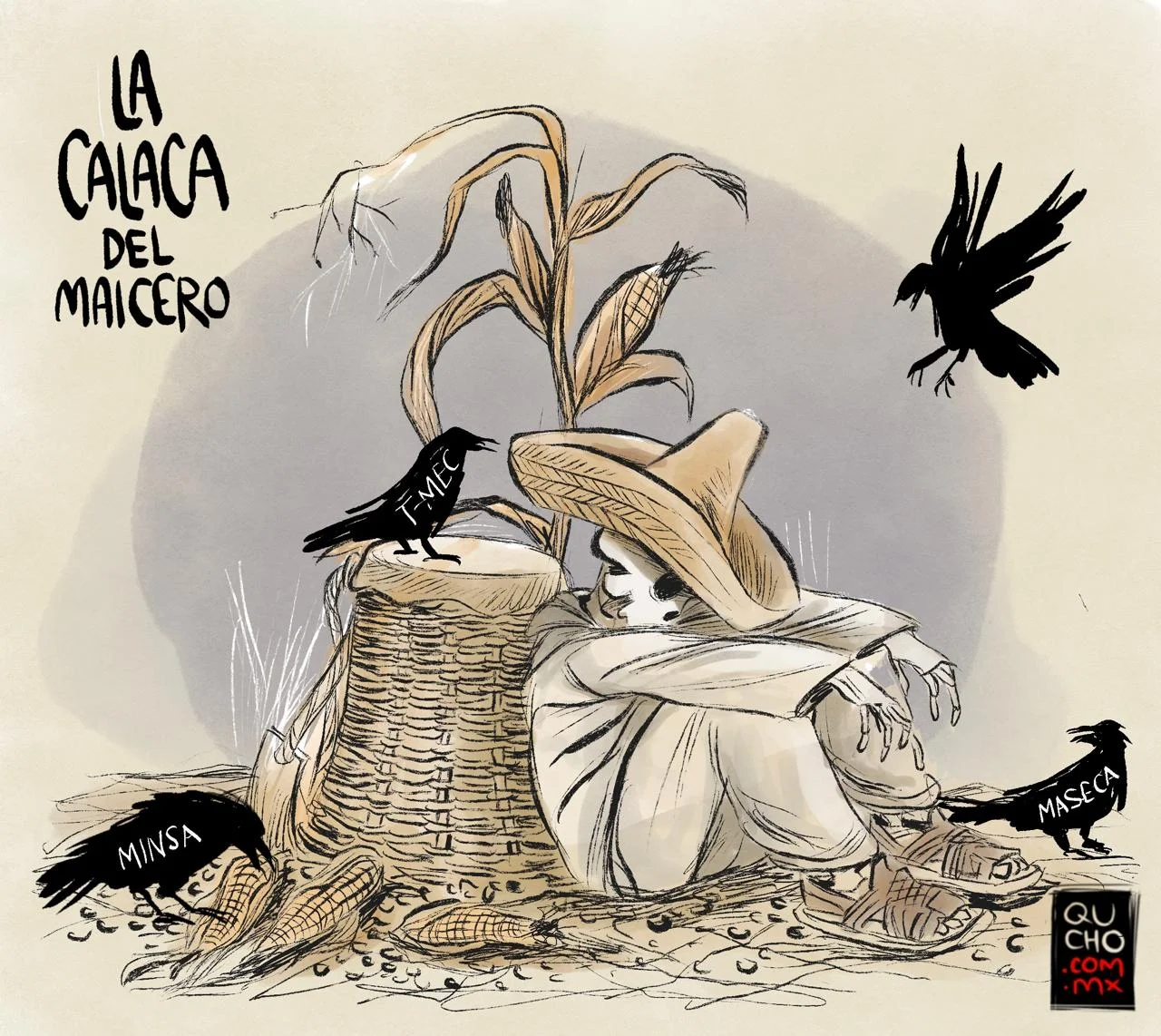 Cartón de Qucho Monero sobre la situación del campo