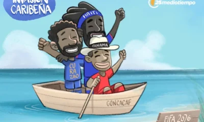 Cartón de Qucho sobre la invasión caribeña