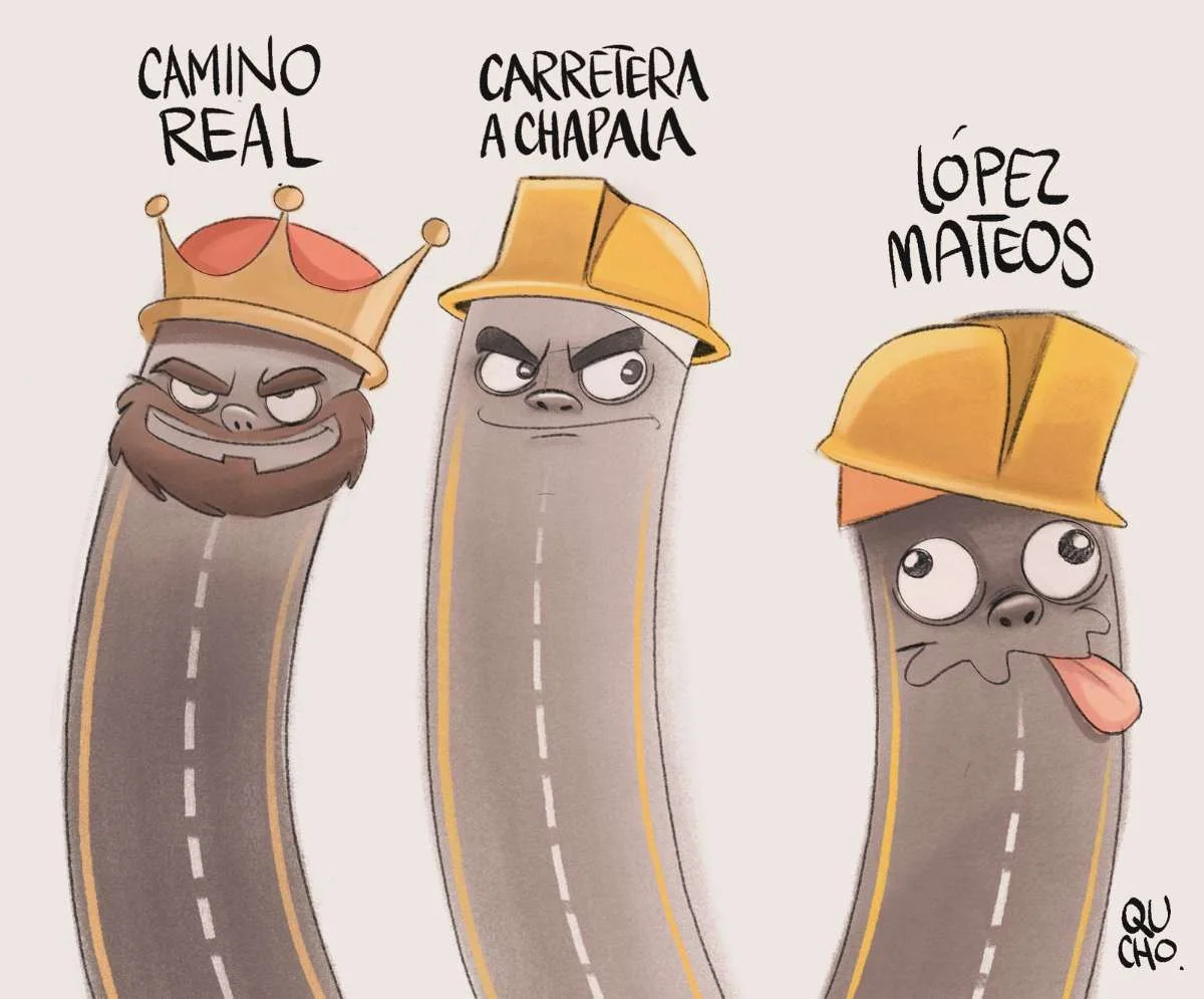 Cartón de Qucho sobre las avenidas de la ZMG