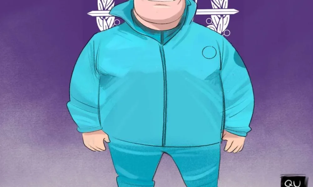 Cartón de Qucho Monero sobre Enrique Alfaro