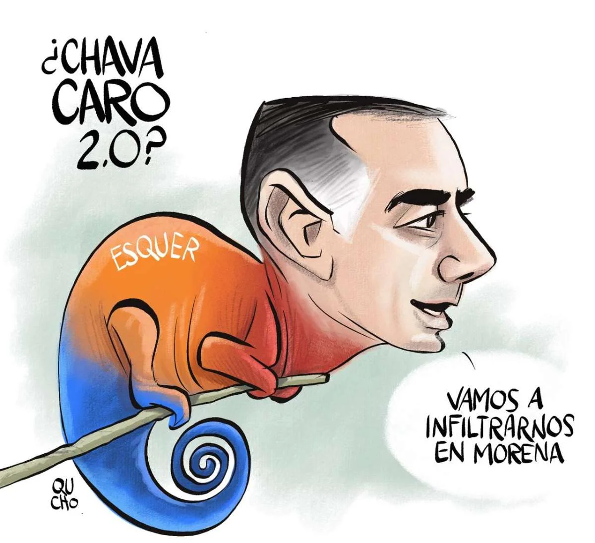 Cartón de Qucho Monero sobre Alberto Esquer