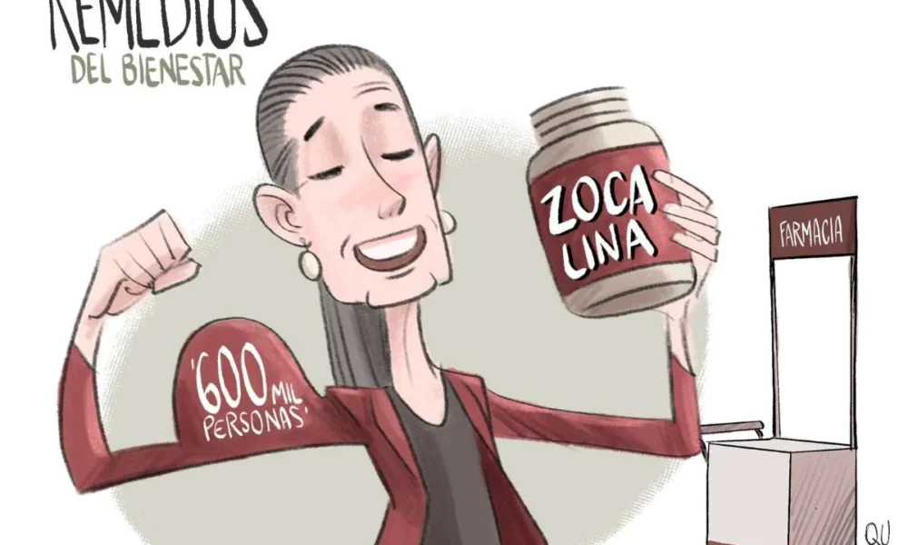 Qucho Monero dedica su cartón a los remedios del Bienestar