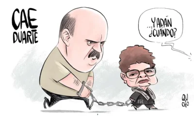 Qucho Monero dedica su cartón a la detención de César Duarte