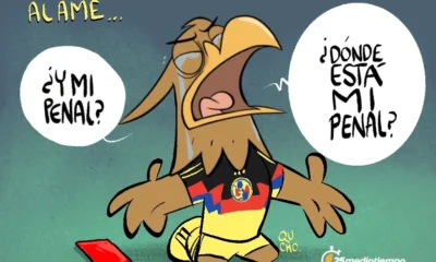 Cartón de Qucho sobre el América