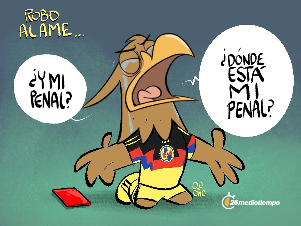 Cartón de Qucho sobre el América