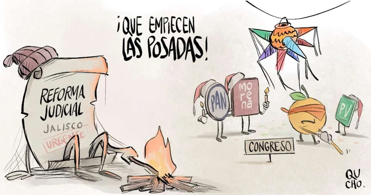 Cartón de Qucho Monero sobre las posadas