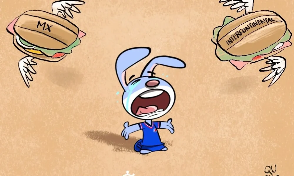 Cartón de Qucho sobre el Cruz Azul