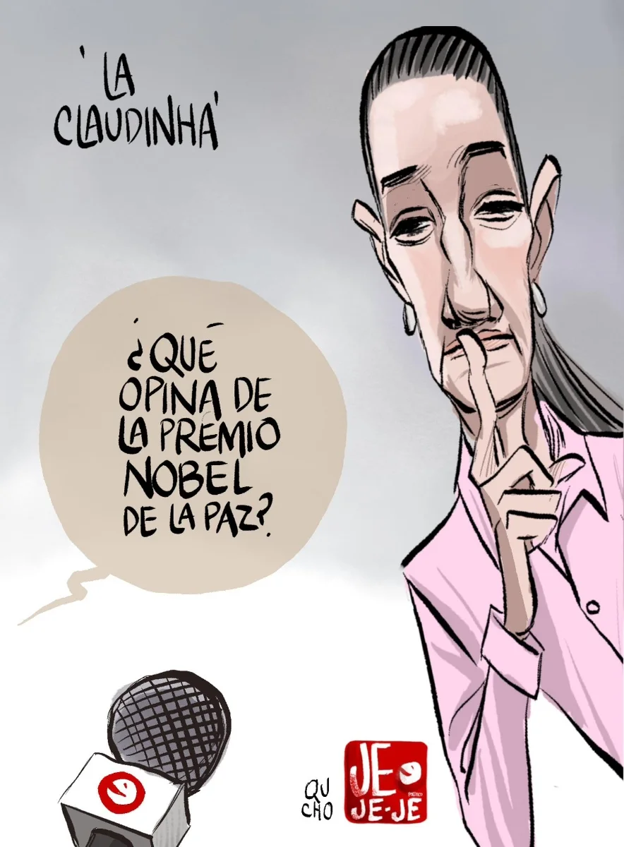 Cartón de Qucho sobre la presidenta Claudia Sheinbaum