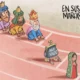 Cartón de Qucho sobre el Maratón Guadalupe Reyes