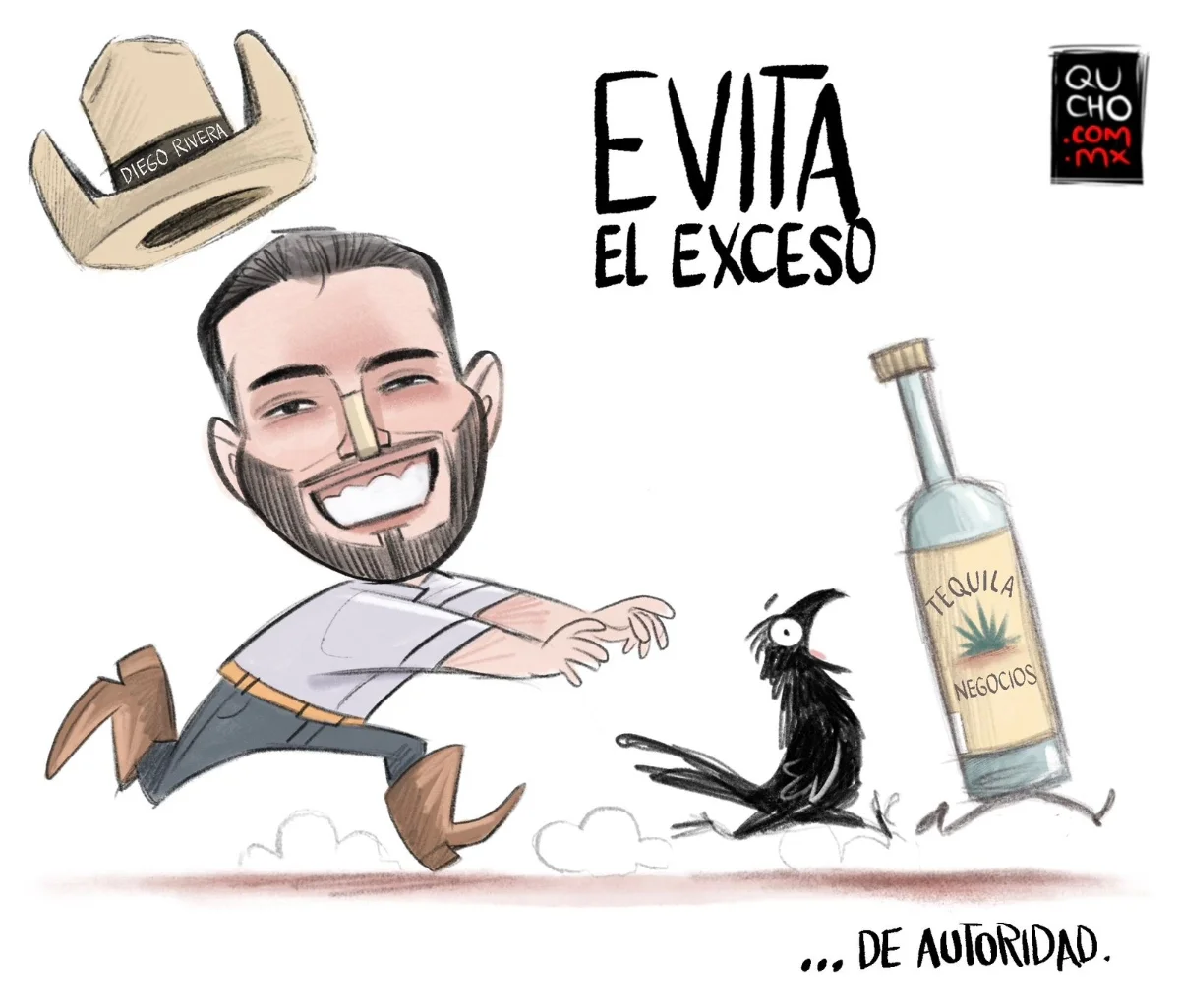 Cartón de Qucho Monero sobre el alcalde de Tequila