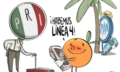 Cartón de Qucho sobre la Línea 4