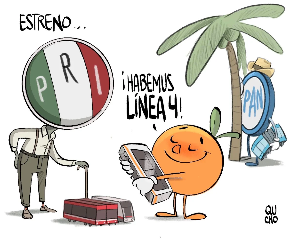 Cartón de Qucho sobre la Línea 4