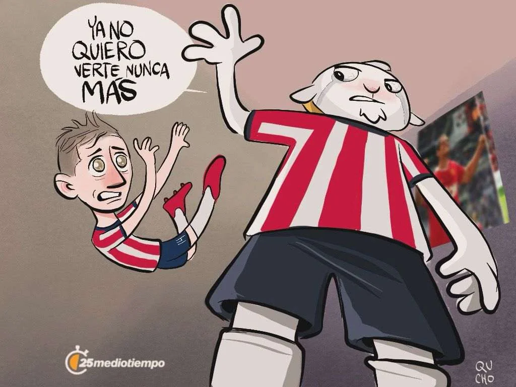 Cartón de Qucho Monero sobre Chicharito