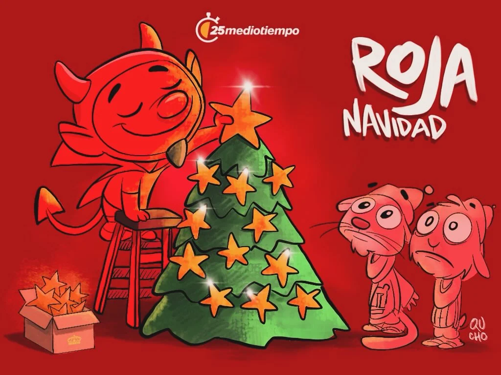 Cartón de Qucho sobre el Toluca