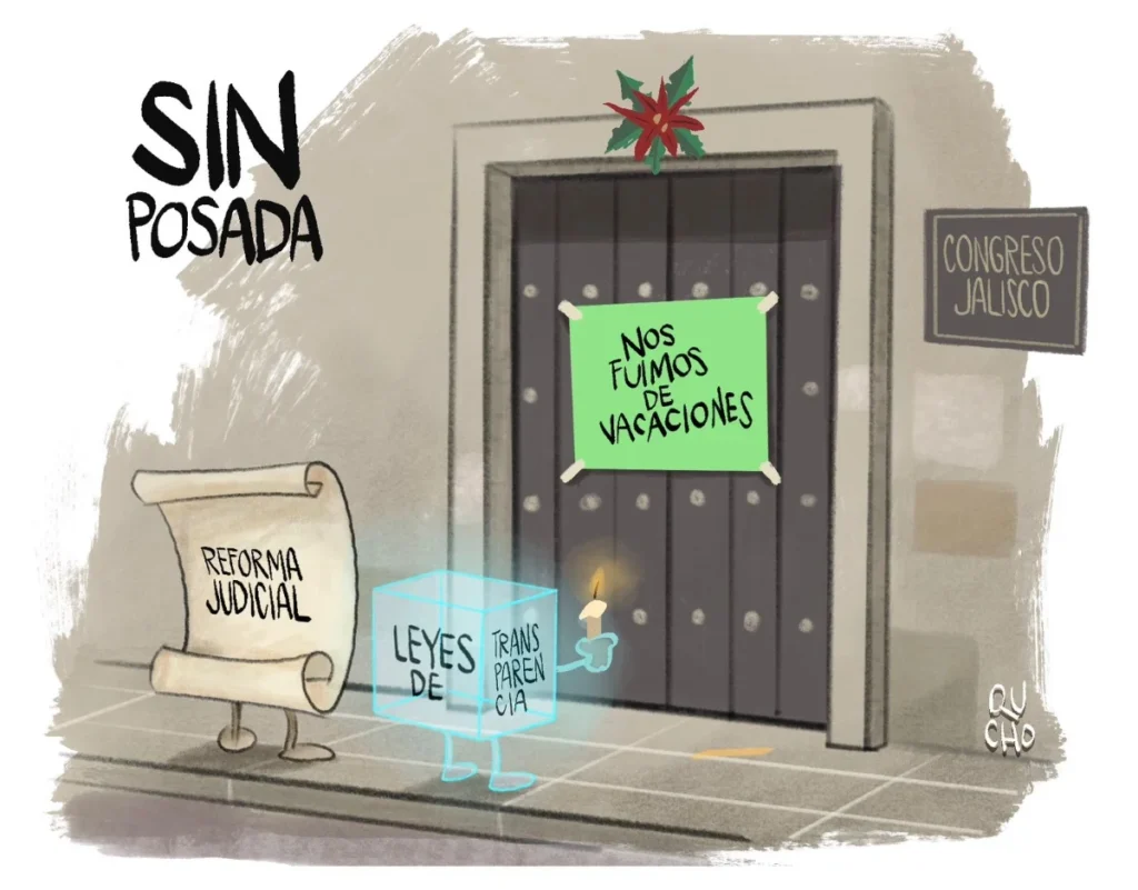 Cartón de Qucho sobre el Congreso de Jalisco