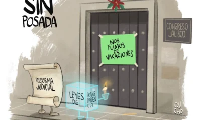 Cartón de Qucho sobre el Congreso de Jalisco