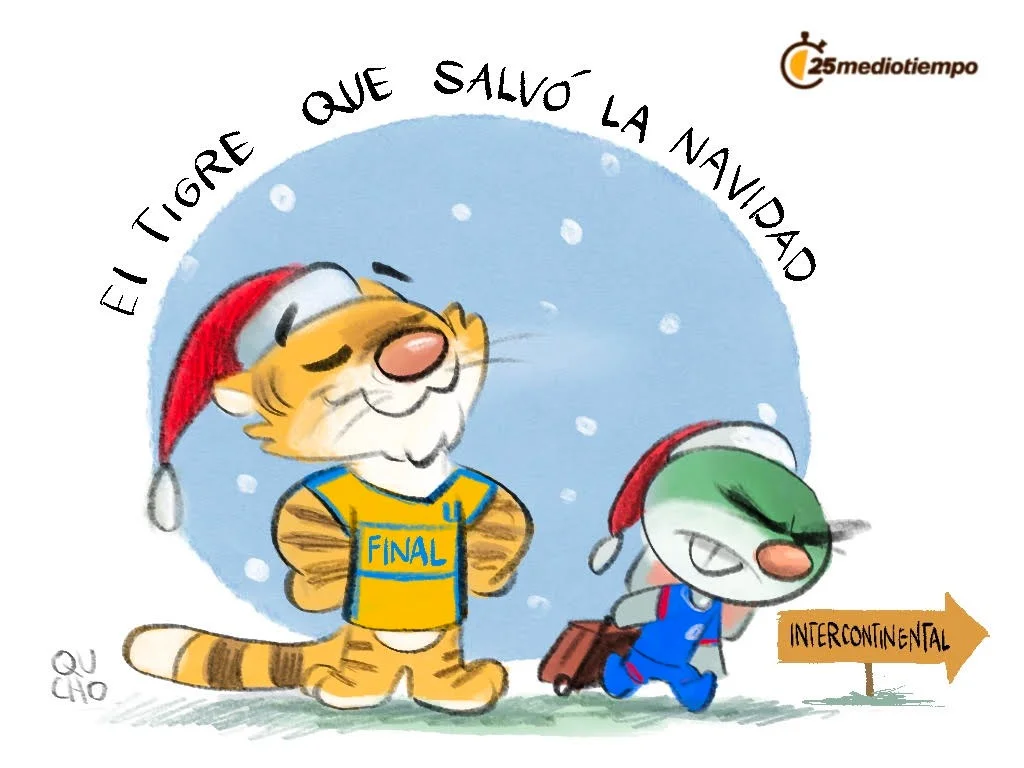 Cartón de Qucho sobre Tigres