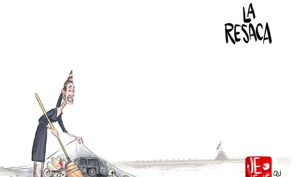 Qucho Monero dedica su cartón al aniversario de la 4T