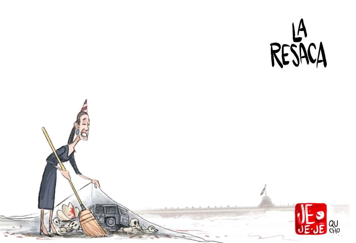 Qucho Monero dedica su cartón al aniversario de la 4T