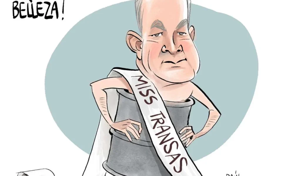 Cartón de Qucho sobre Miss Universo