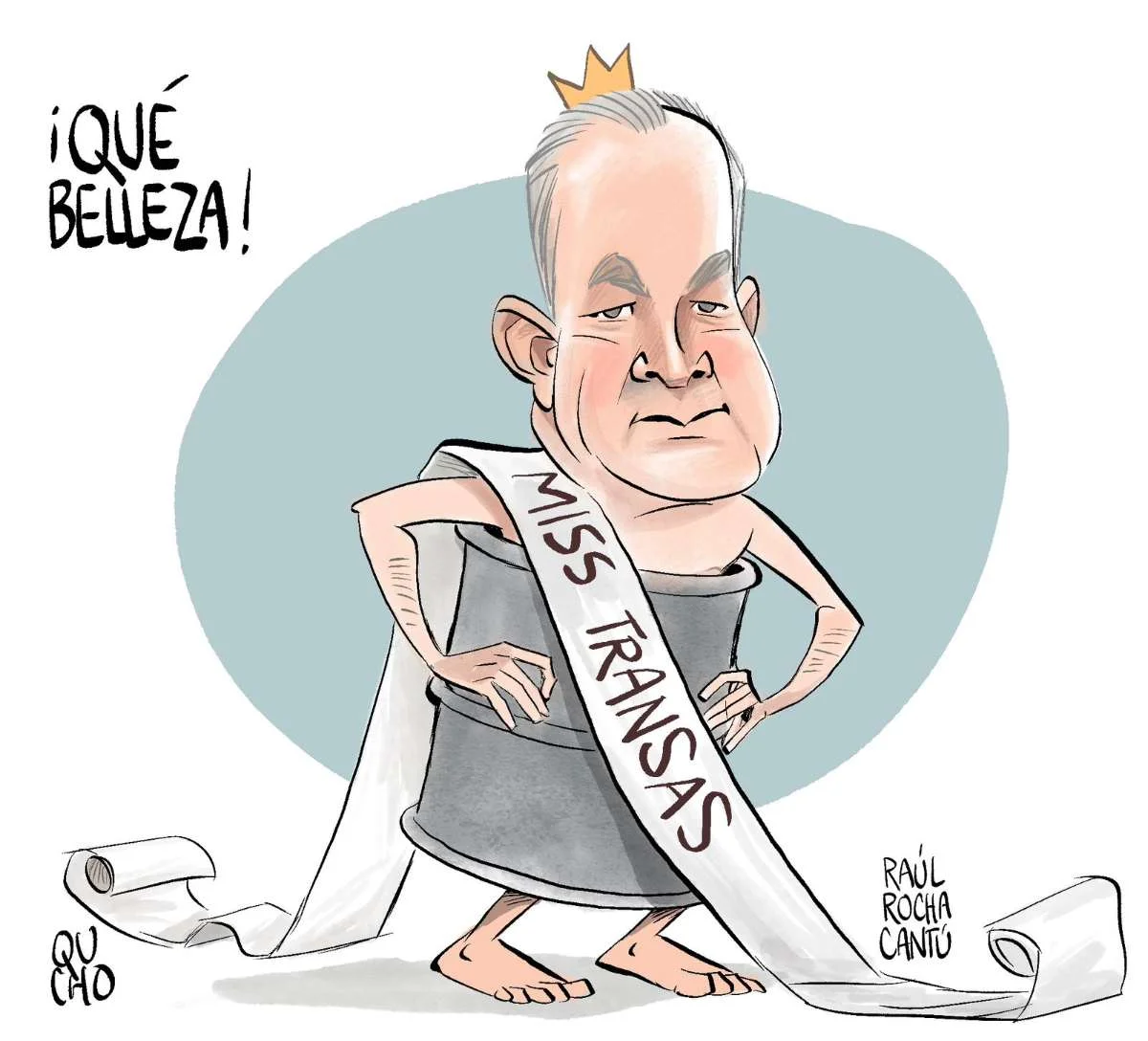 Cartón de Qucho sobre Miss Universo