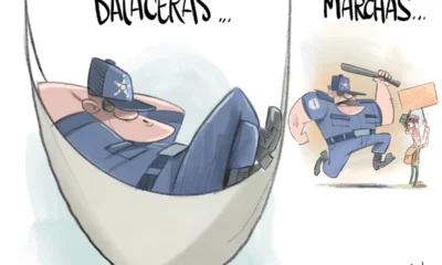 Cartón de Qucho Monero sobre la Policía de Jalisco